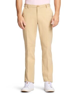 Izod Saltwater Stretch Flat-Front Chino Pants